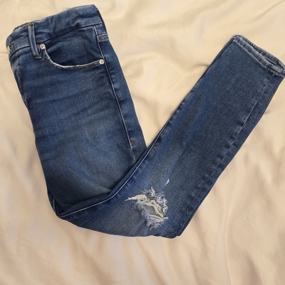 GOOD LEGS CROP NATURAL FRAY | BLUE836 / 8 - Picture 2 of 5